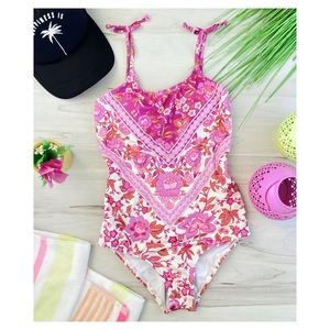 🌴🌺 Take Me Out Billabong Boho Girls’ Pink Swimsuit/One-piece